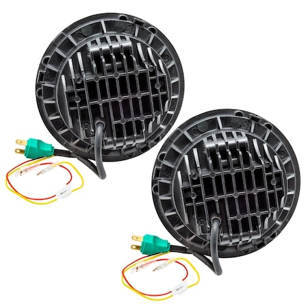 Oracle Lighting Sealed Beam 7 Round Black Bezel Housing Set Of 2 Requires Headlight Bulb Adapter Depending On 5769-504